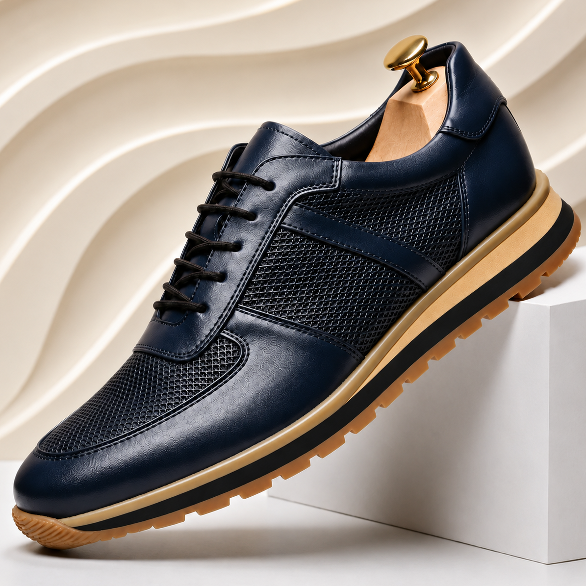 Lucavero Cowhide Leather Sneakers