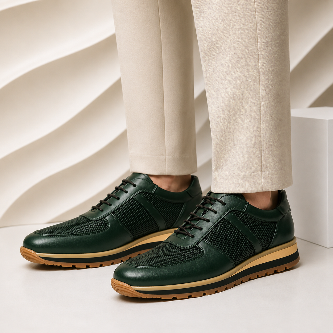 Lucavero Cowhide Leather Sneakers