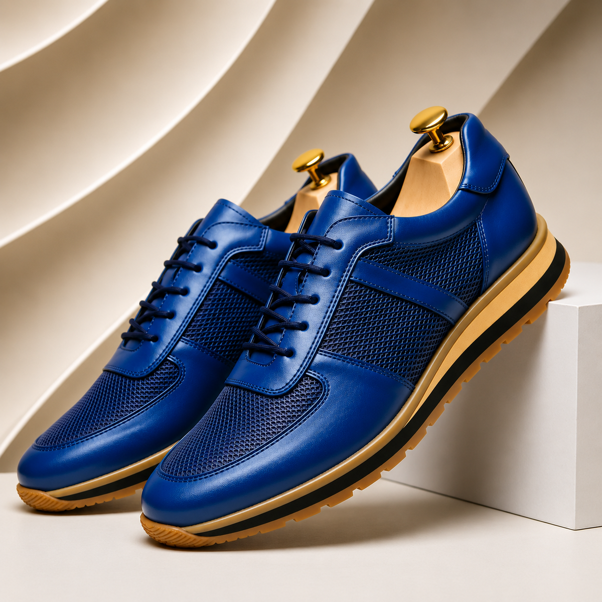 Lucavero Cowhide Leather Sneakers