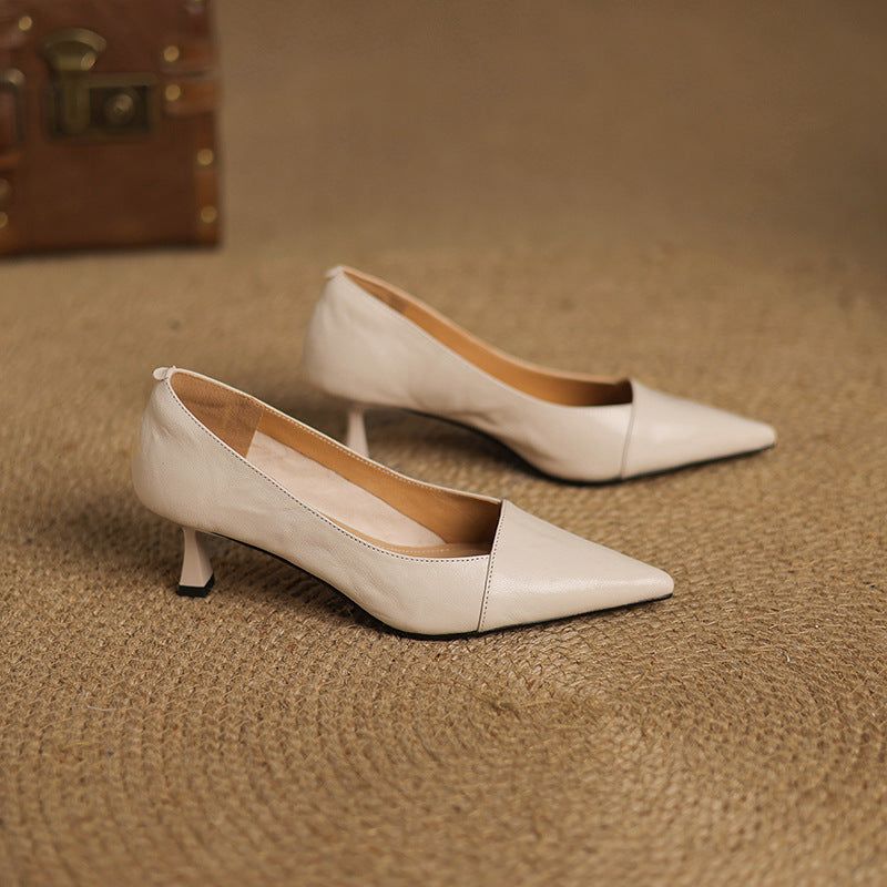 Nia Genuine Leather Heels — photo 3
