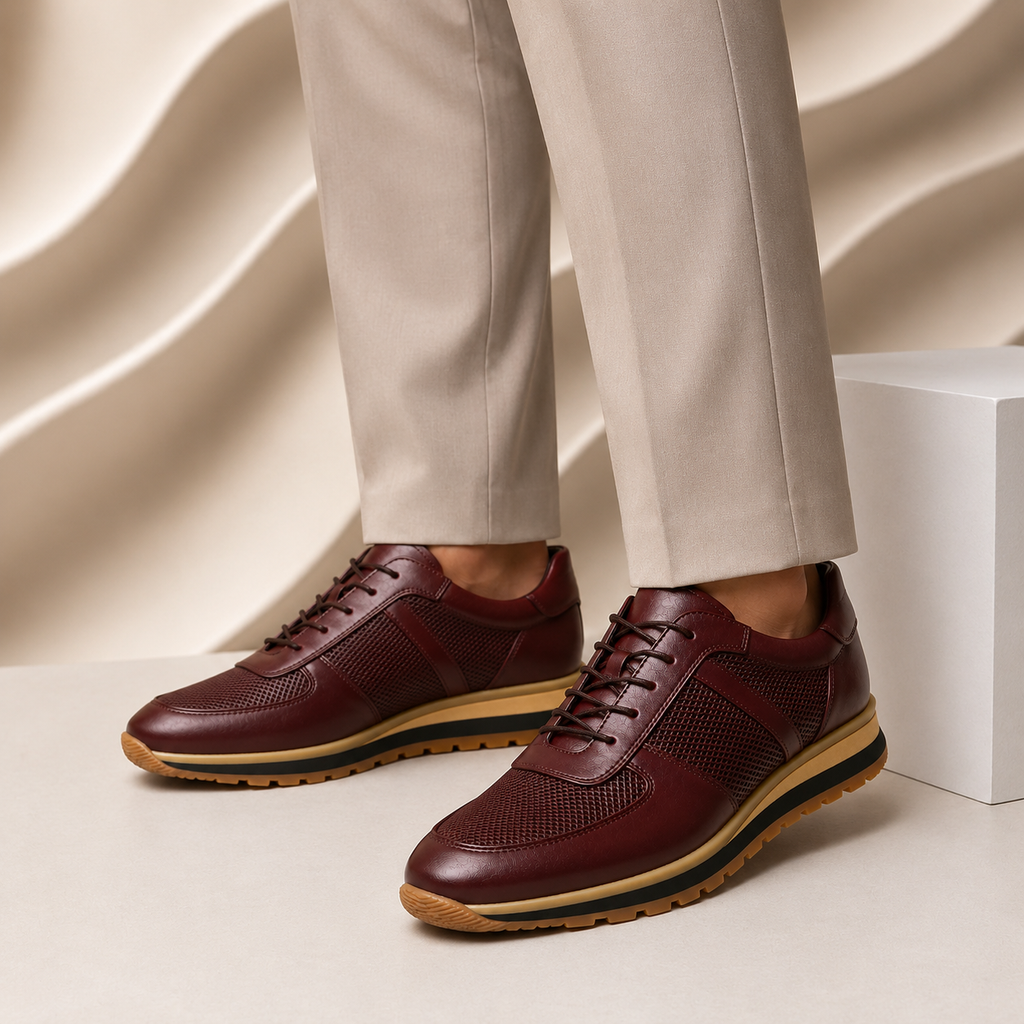 Lucavero Cowhide Leather Sneakers