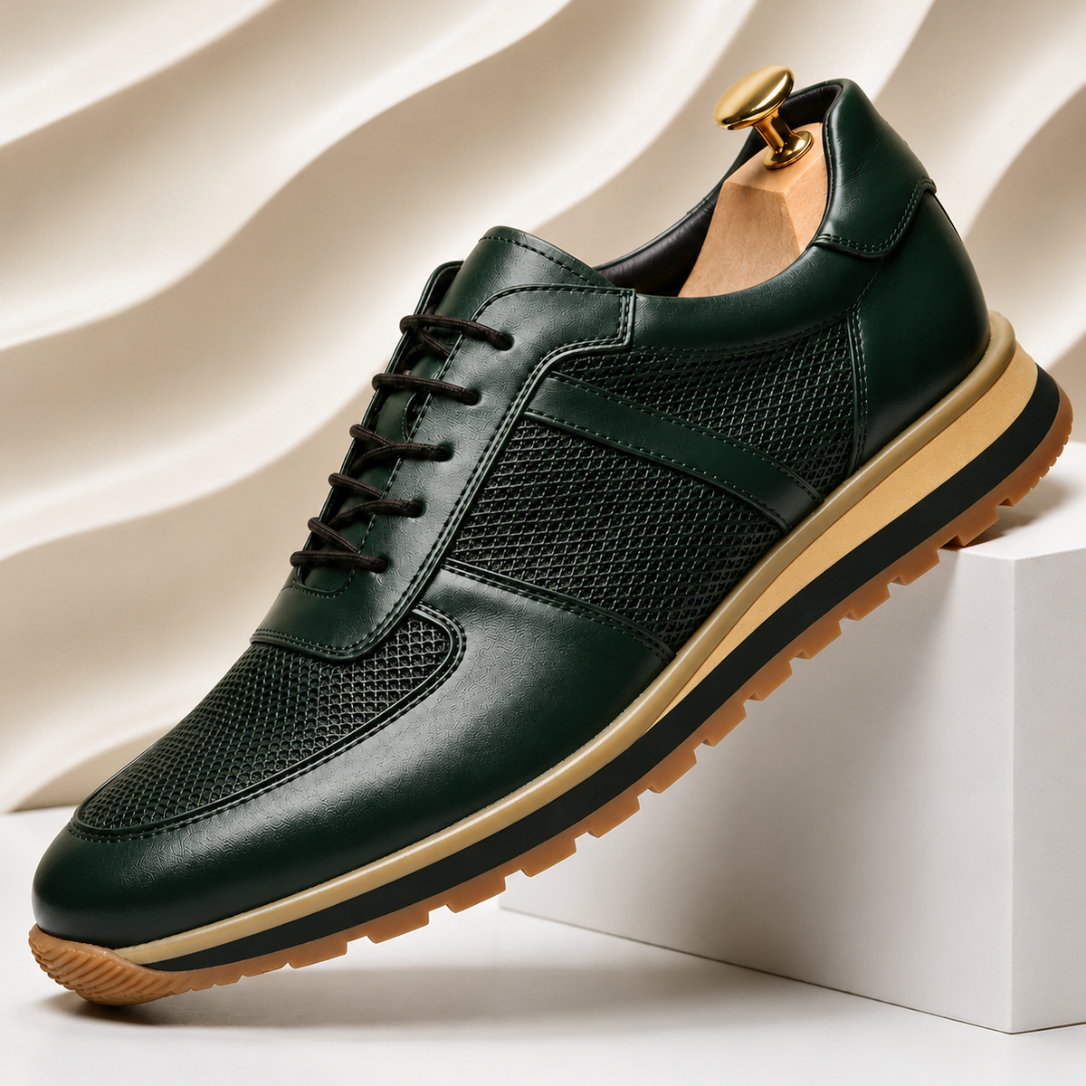 Lucavero Cowhide Leather Sneakers