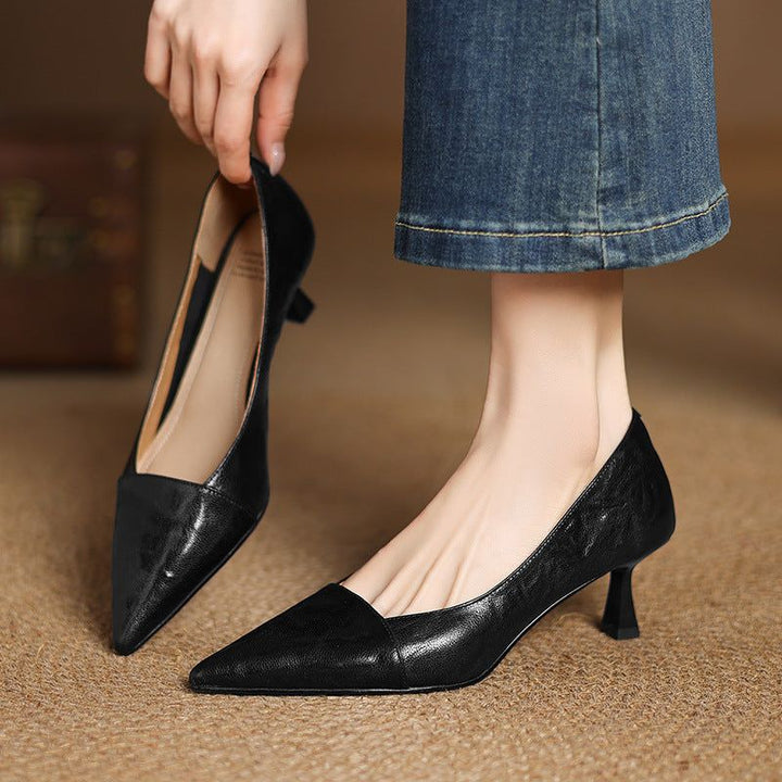 Nia Genuine Leather Heels — photo 15
