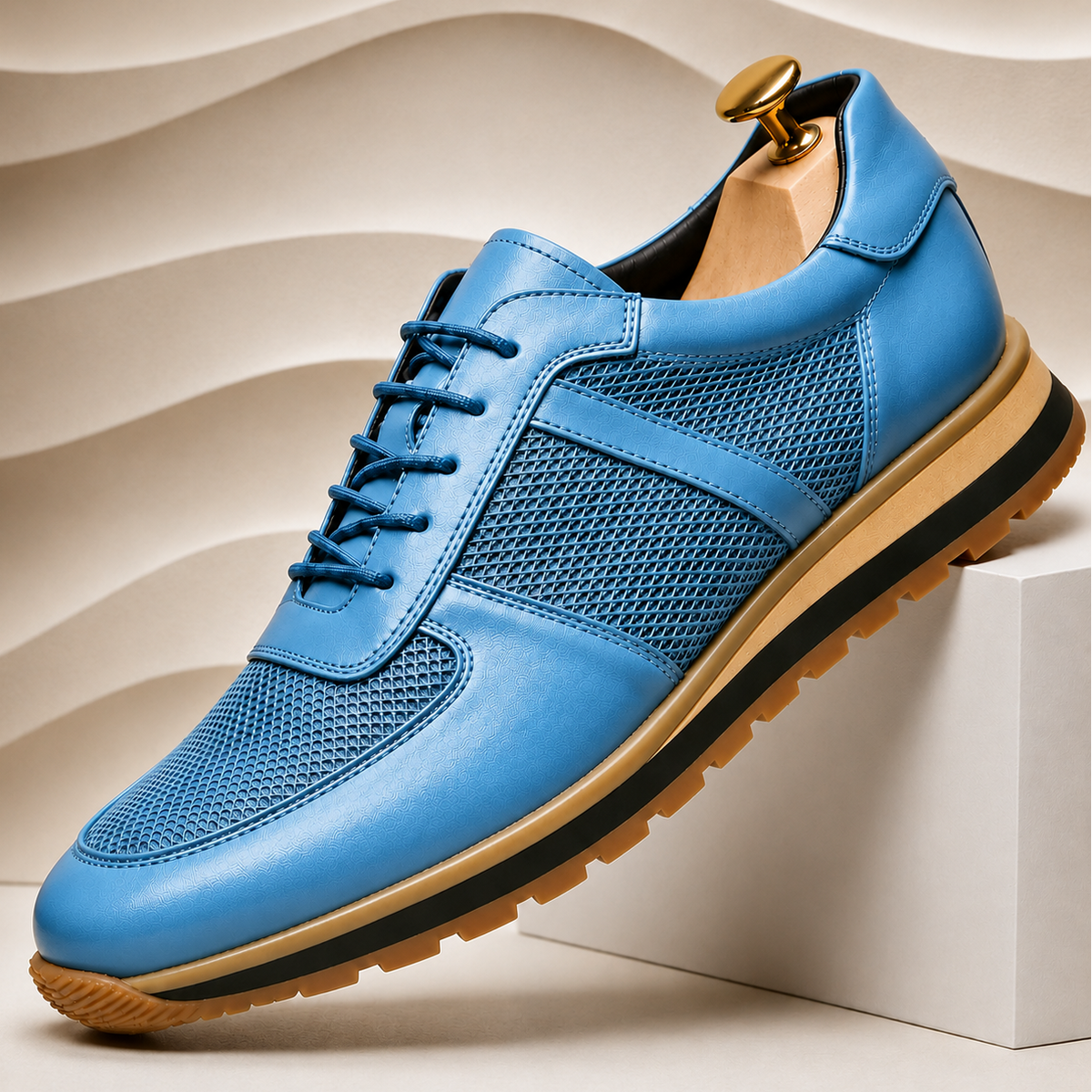 Lucavero Cowhide Leather Sneakers