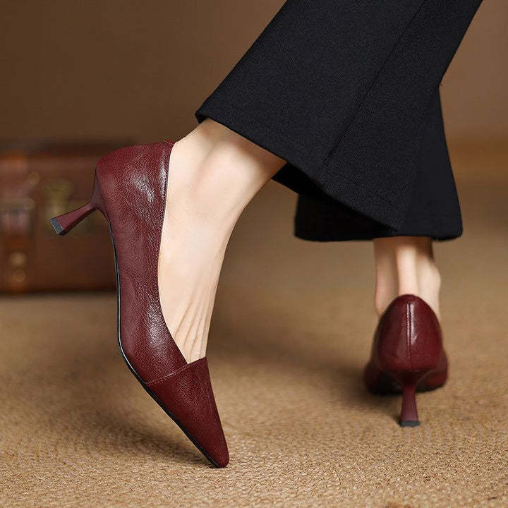Nia Genuine Leather Heels — photo 13
