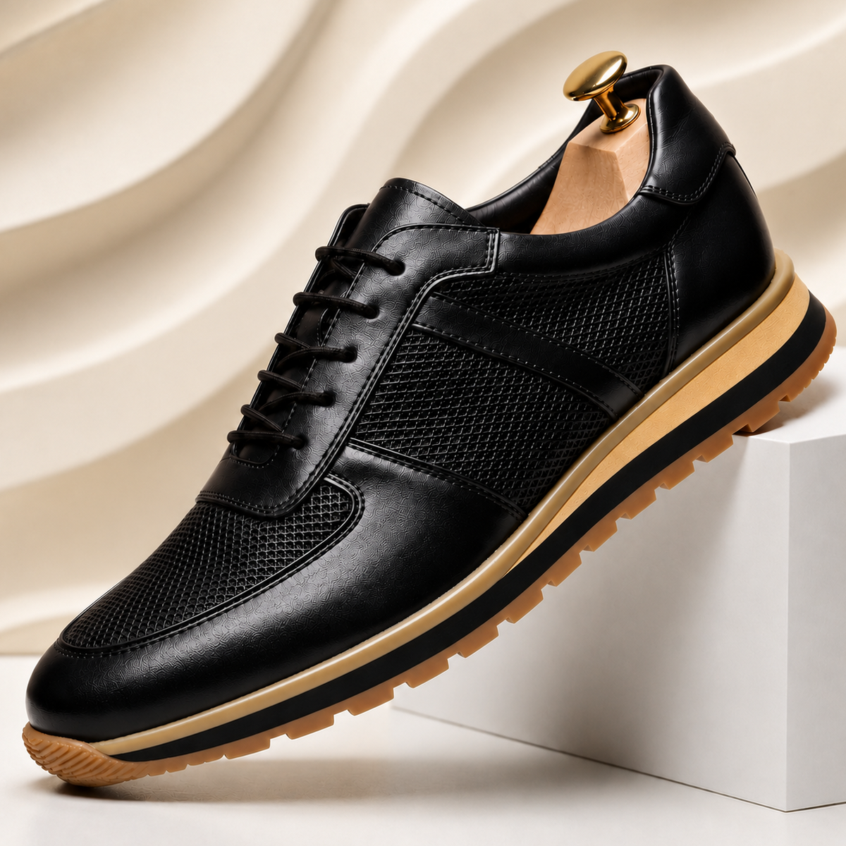Lucavero Cowhide Leather Sneakers