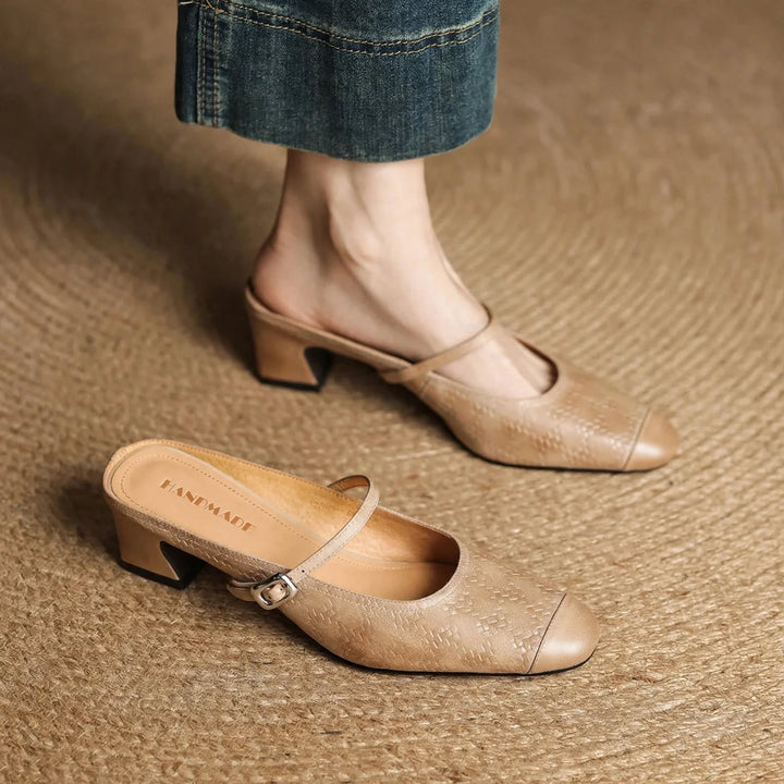 Nora Genuine Leather Mules
