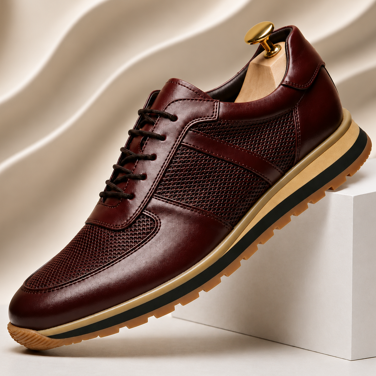 Lucavero Cowhide Leather Sneakers
