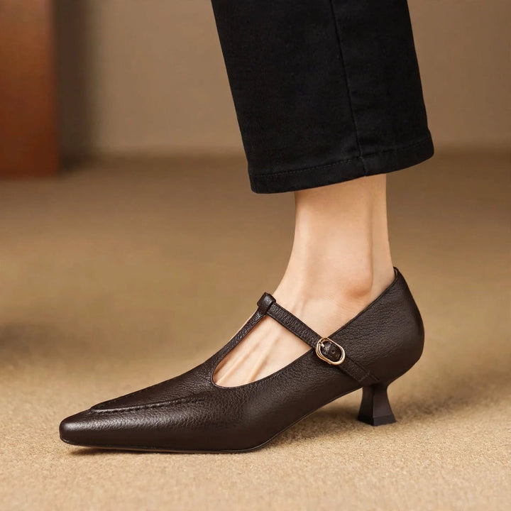 Amelie Genuine Leather Heels