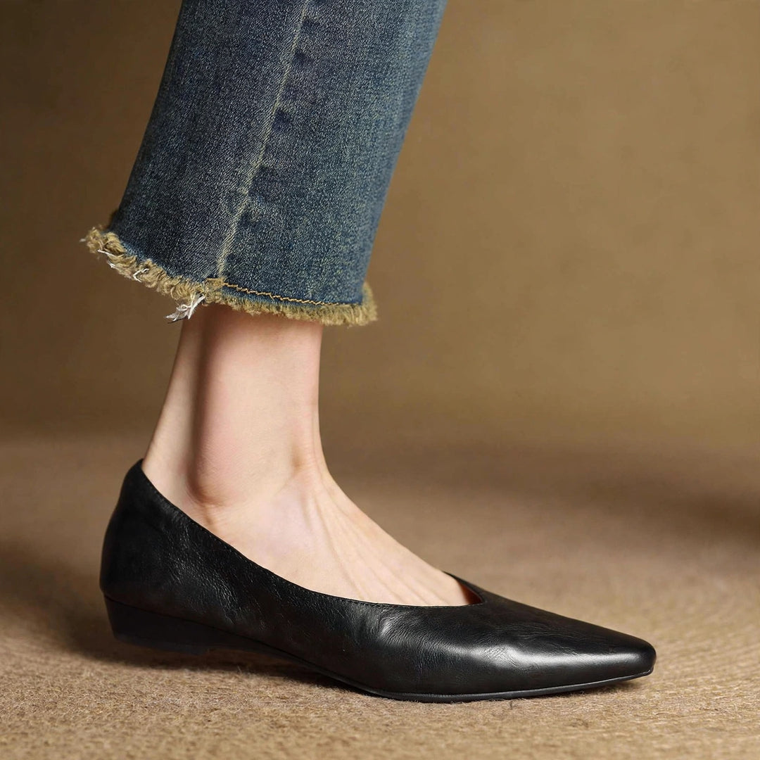 Adele Genuine Leather Flats