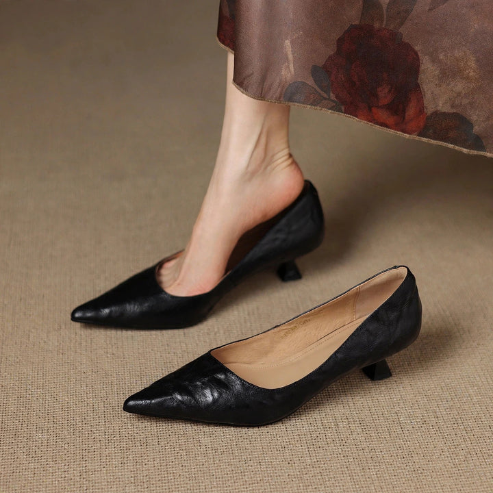 Alina Genuine Leather Heels