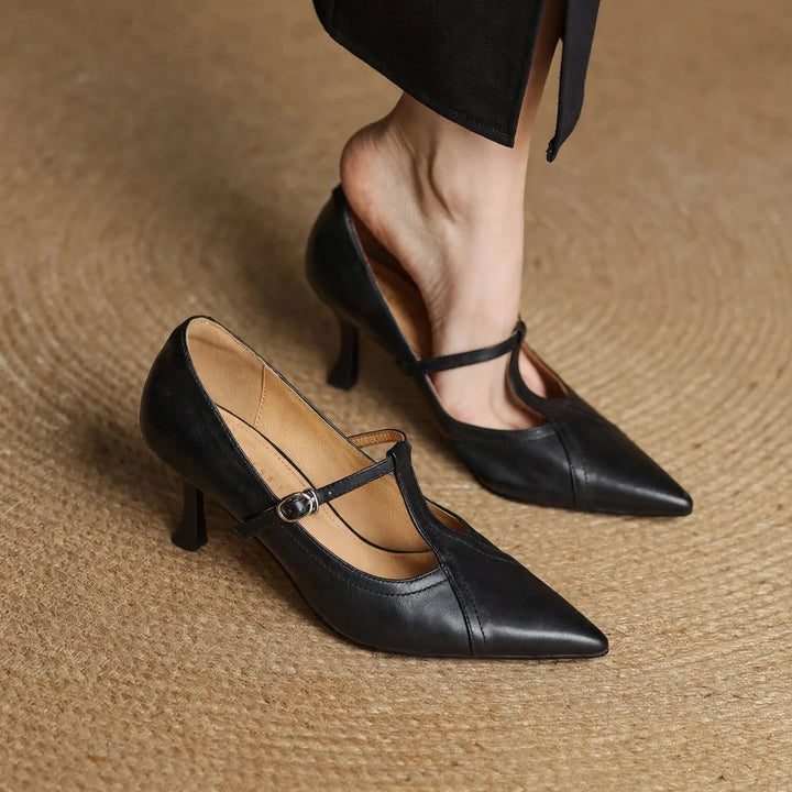 Selene Genuine Leather Heels