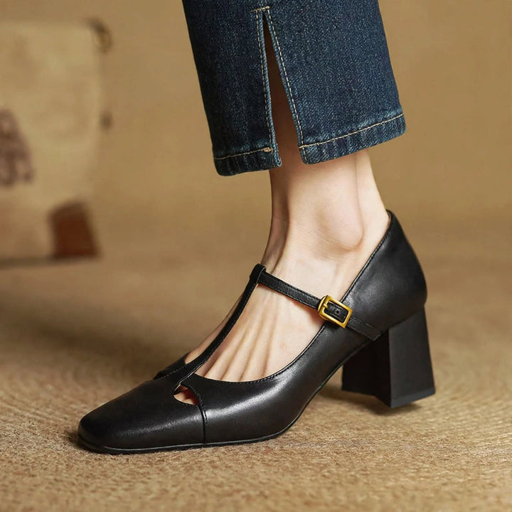 Fiora Genuine Leather Heels
