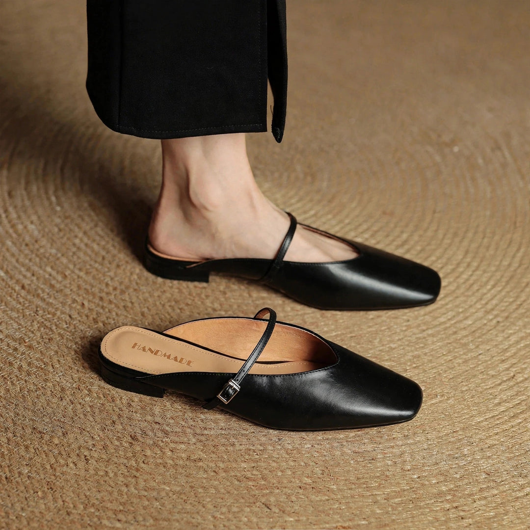 Lena Genuine Leather Mules
