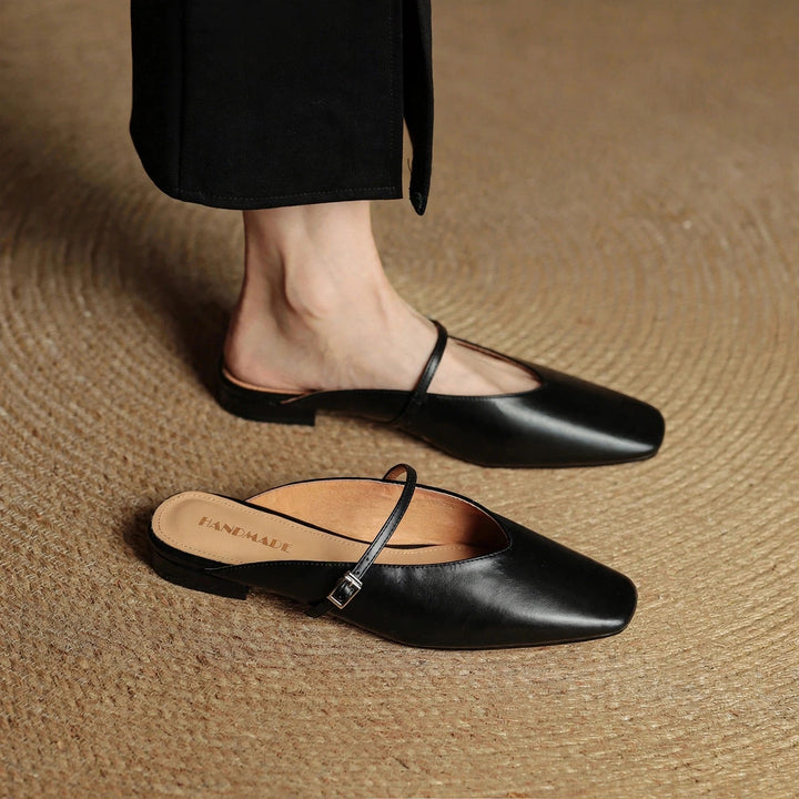 Lena Genuine Leather Mules
