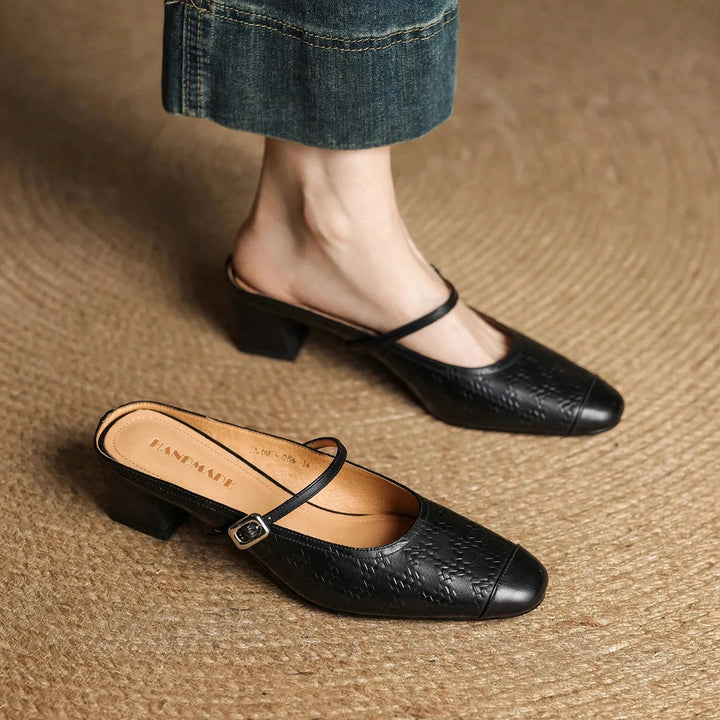 Nora Genuine Leather Mules