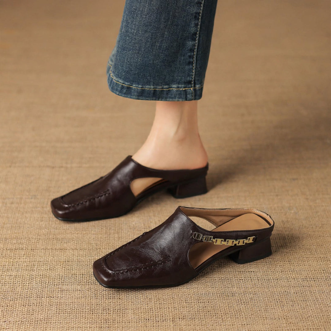 Isla Genuine Leather Mules