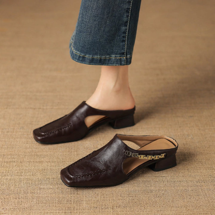 Isla Genuine Leather Mules