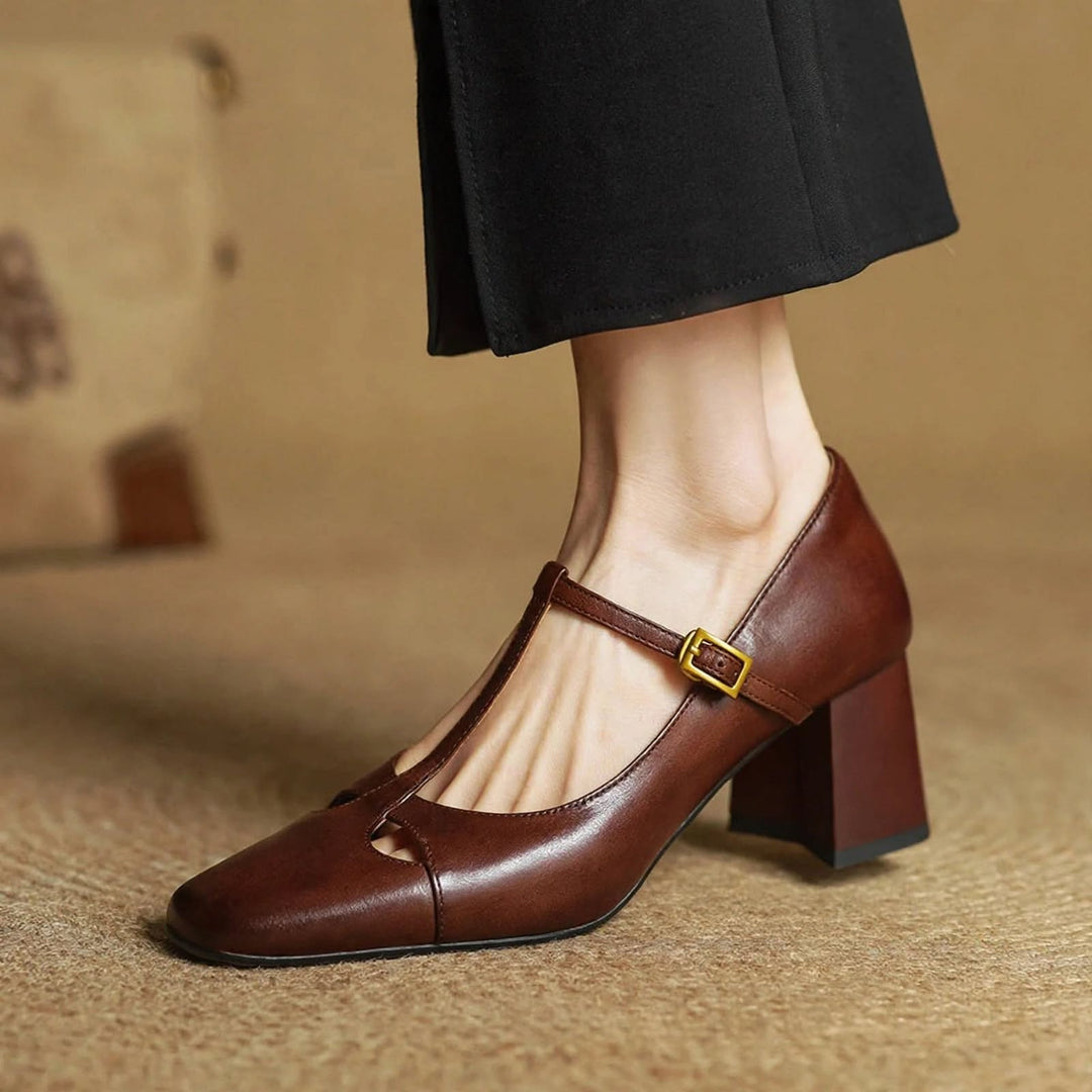 Fiora Genuine Leather Heels