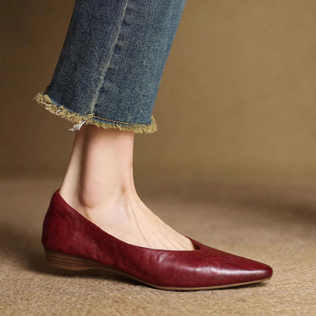 Adele Genuine Leather Flats