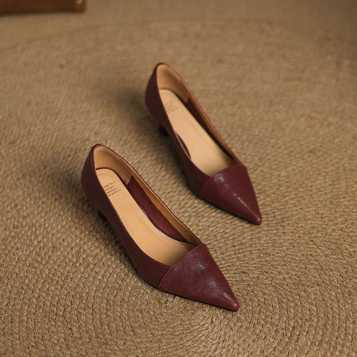Nia Genuine Leather Heels — photo 14