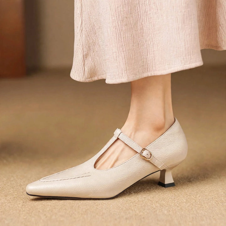 Amelie Genuine Leather Heels