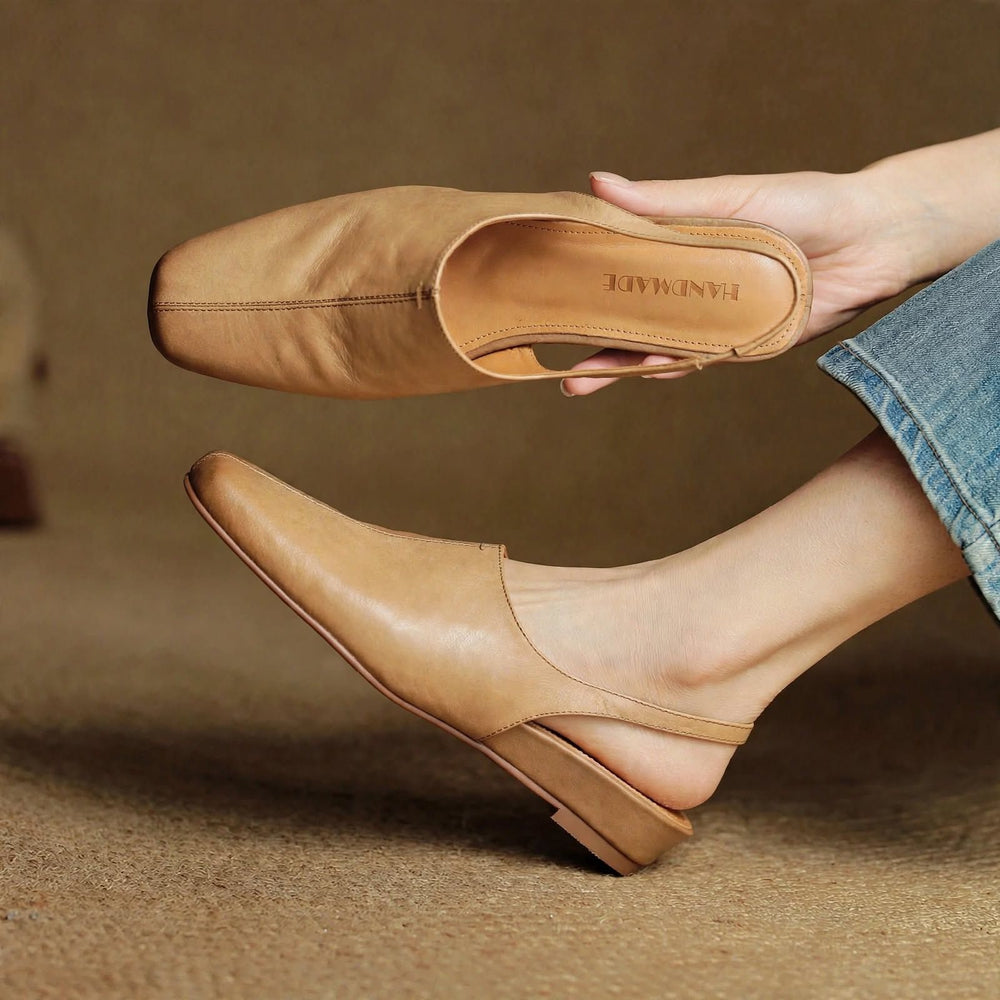 Elena Genuine Leather Slingbacks — photo 2