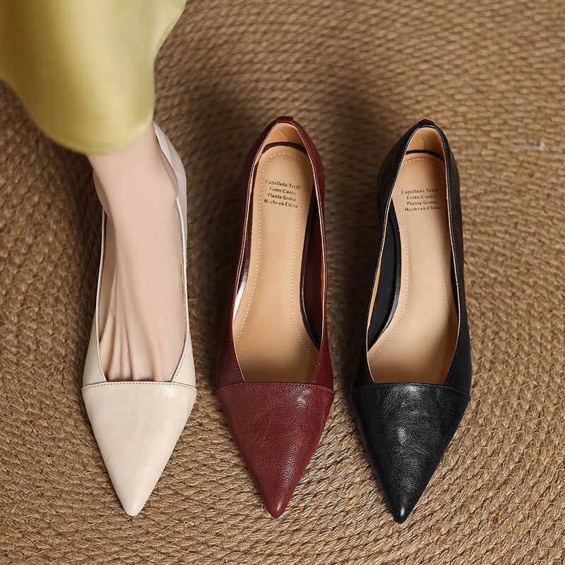 Nia Genuine Leather Heels — photo 23