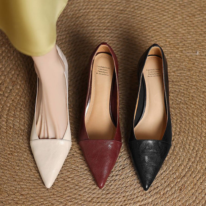 Nia Genuine Leather Heels — photo 23