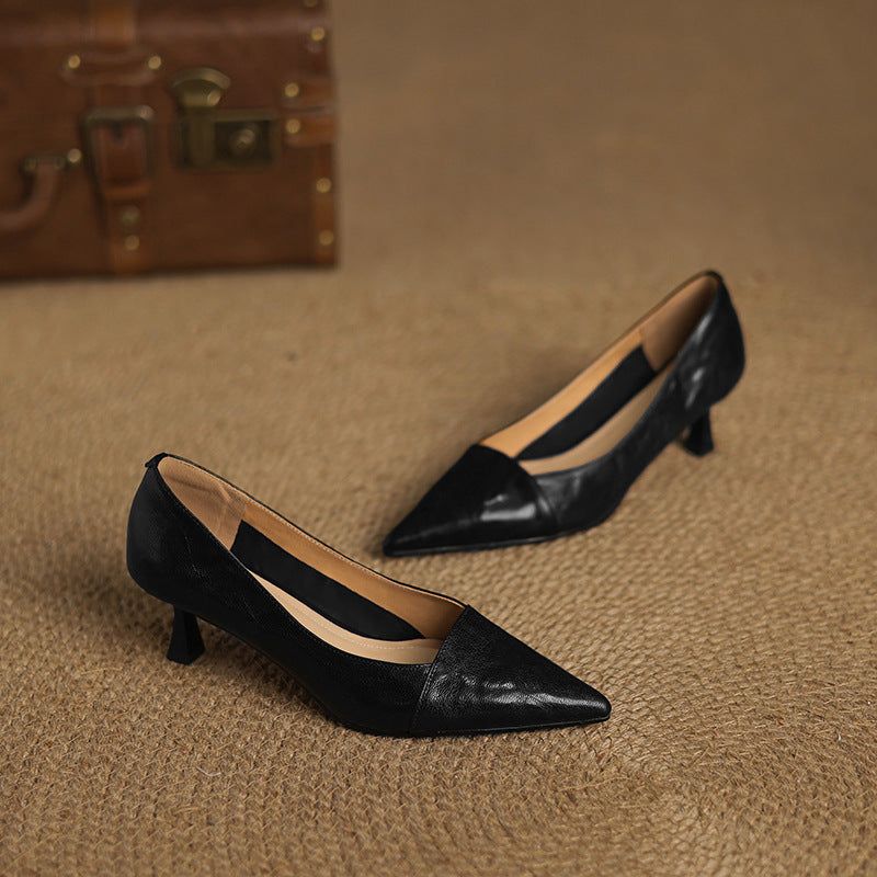 Nia Genuine Leather Heels — photo 20