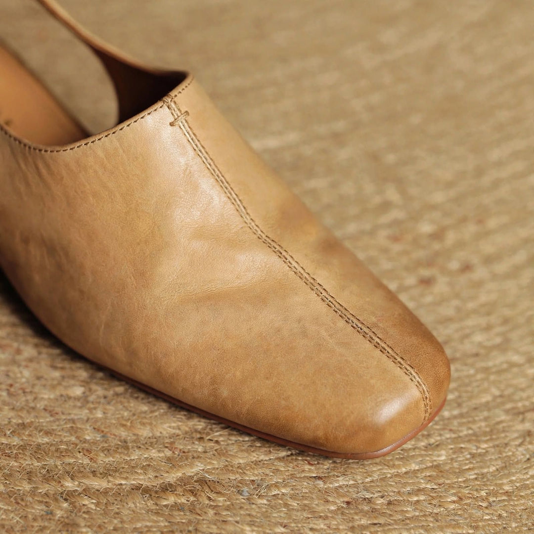 Elena Genuine Leather Slingbacks — photo 4