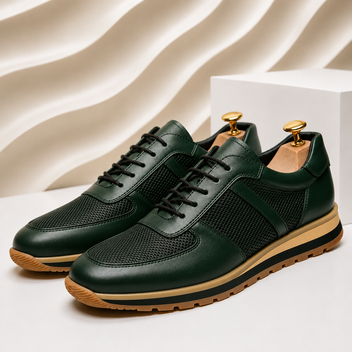 Lucavero Cowhide Leather Sneakers