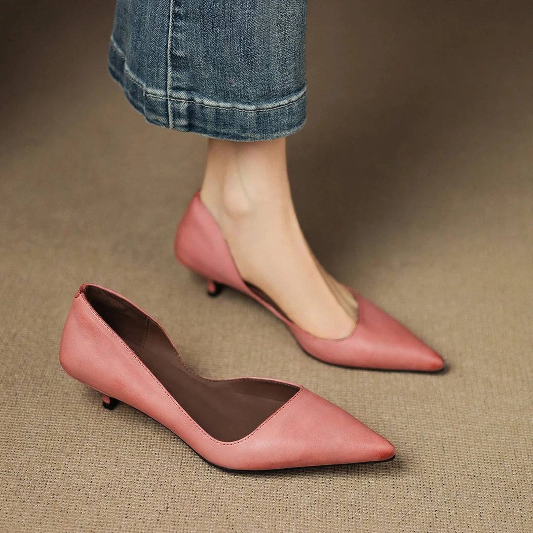 Nadia Genuine Leather Heels
