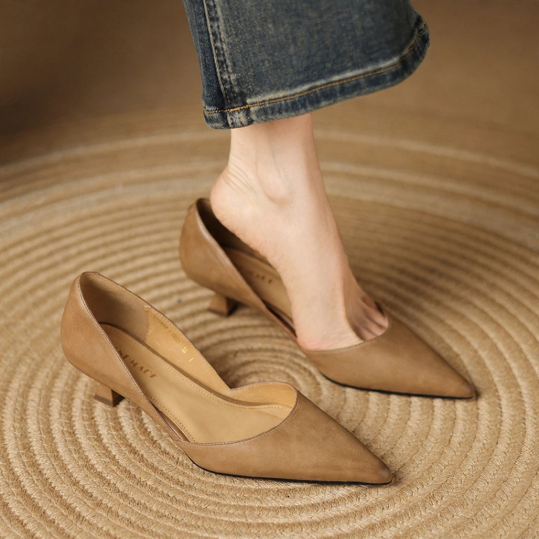 Amara Genuine Leather Heels