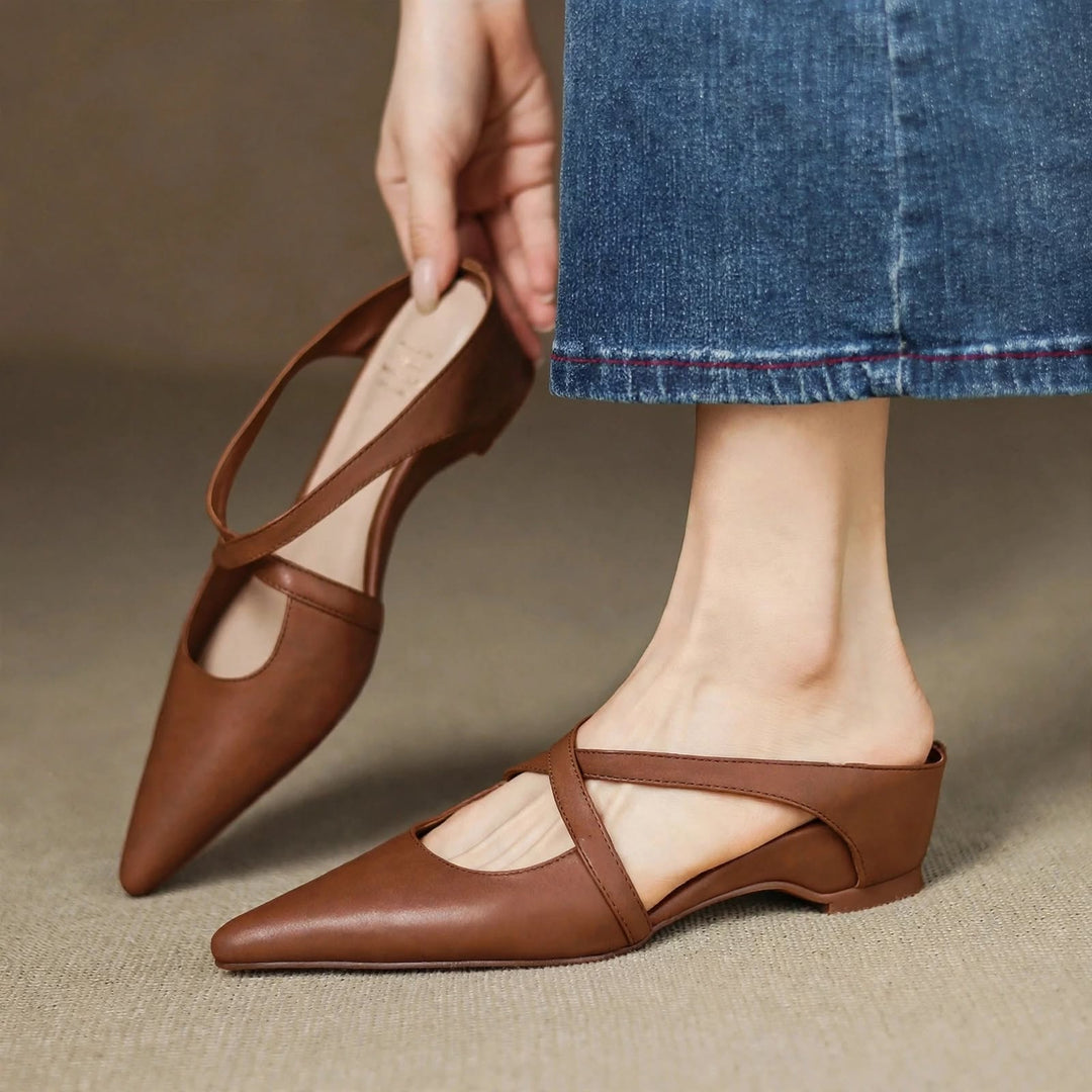 Vera Genuine Leather Mules