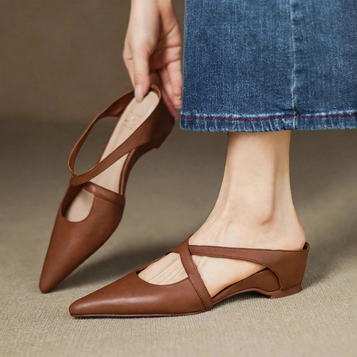 Vera Genuine Leather Mules