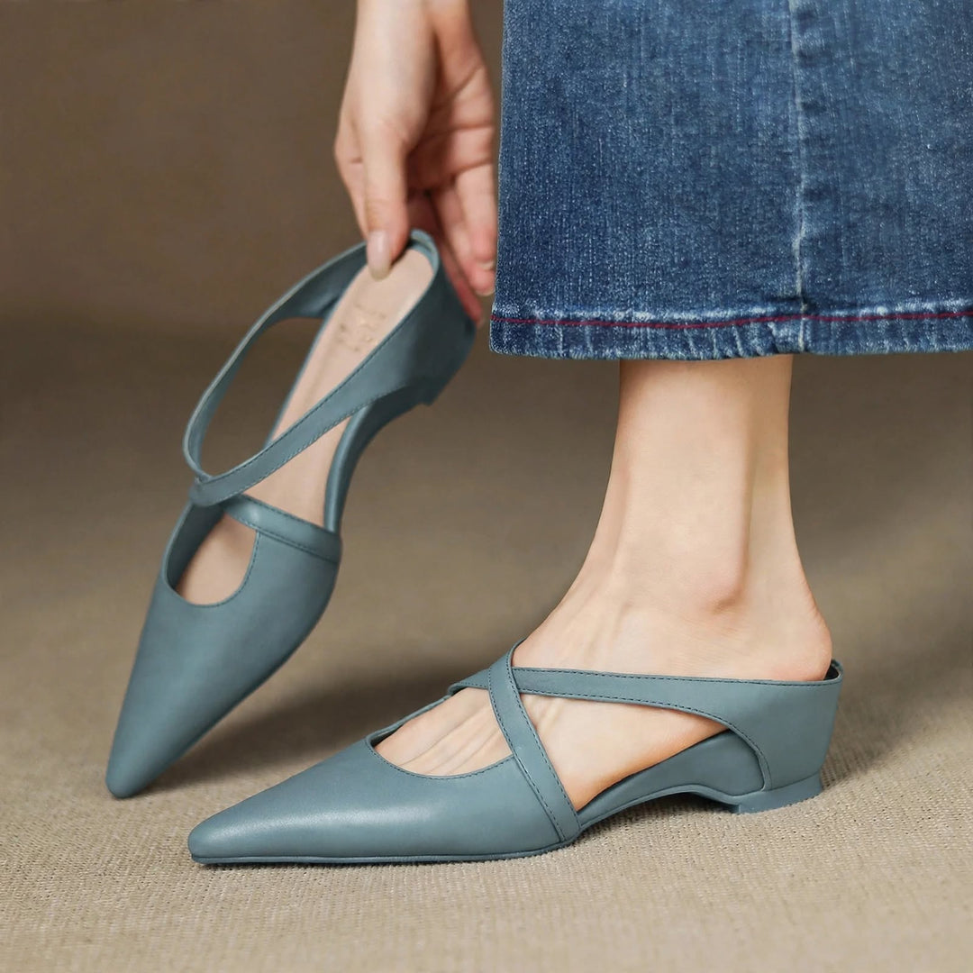 Vera Genuine Leather Mules