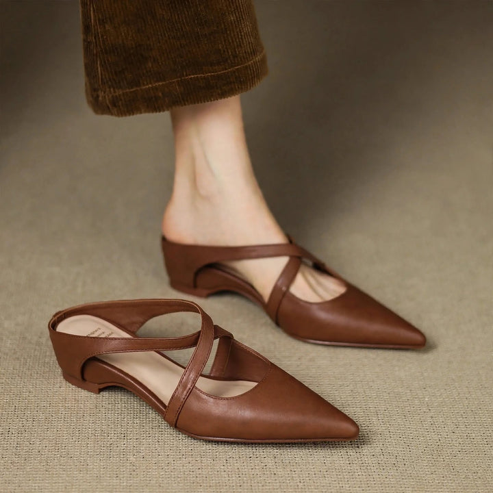Vera Genuine Leather Mules