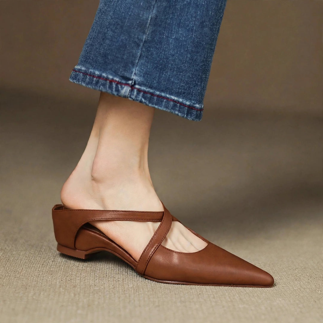 Vera Genuine Leather Mules