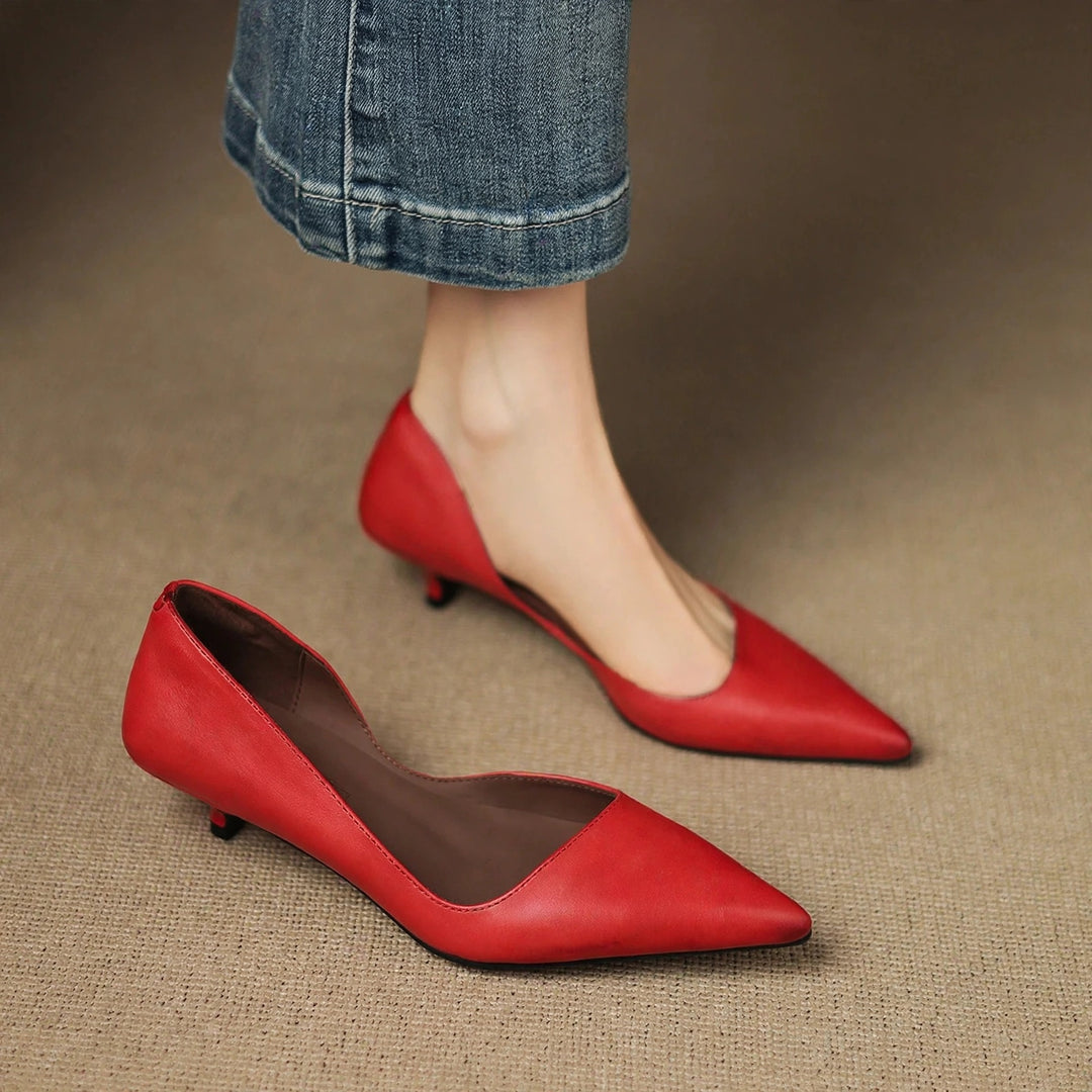 Nadia Genuine Leather Heels