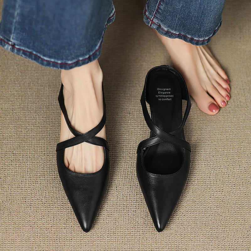 Vera Genuine Leather Mules