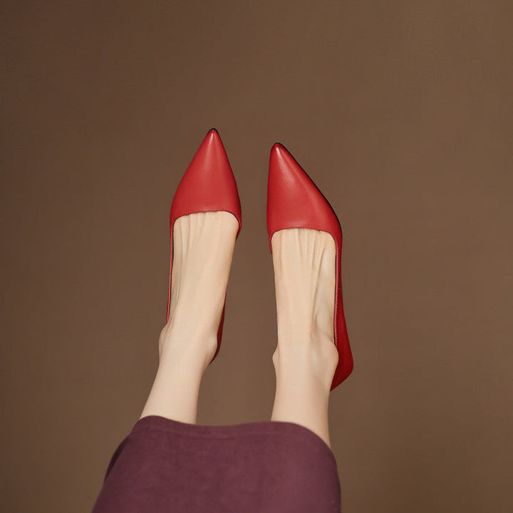 Nadia Genuine Leather Heels