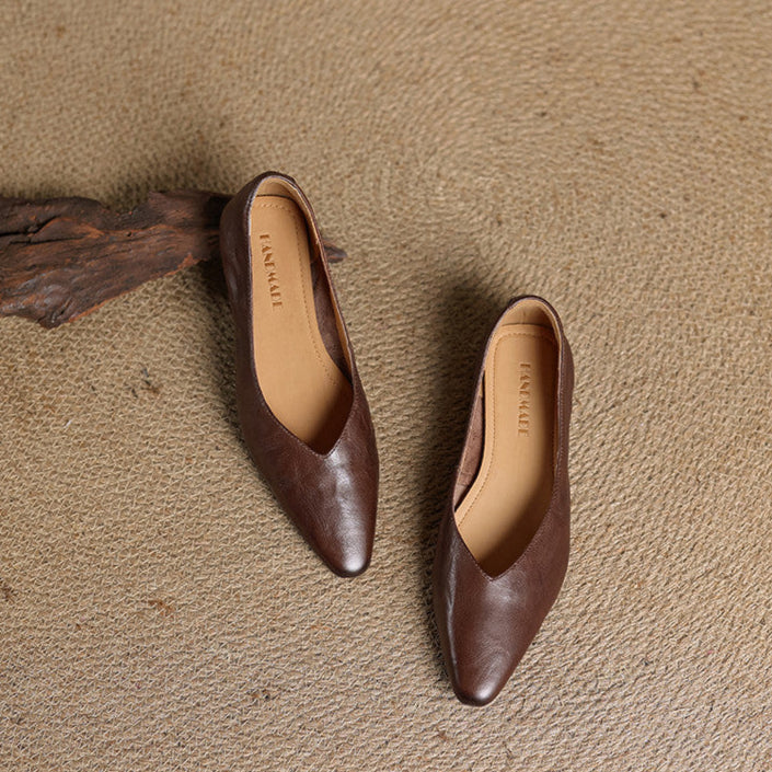 Adele Genuine Leather Flats