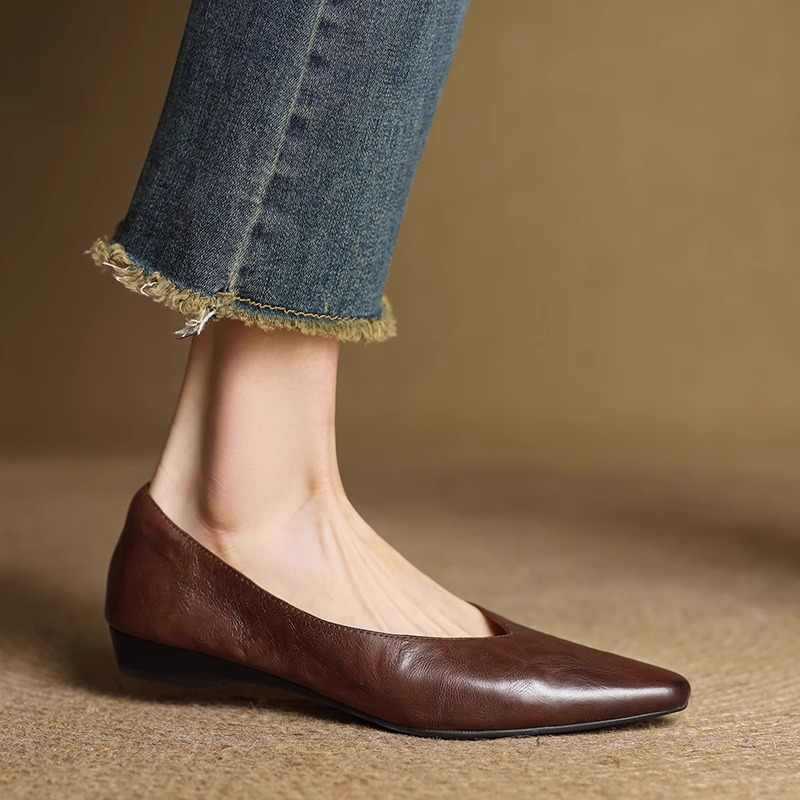 Adele Genuine Leather Flats