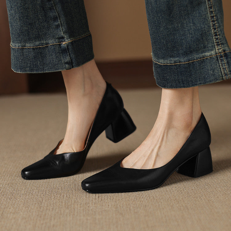 Clara Genuine Leather Heels