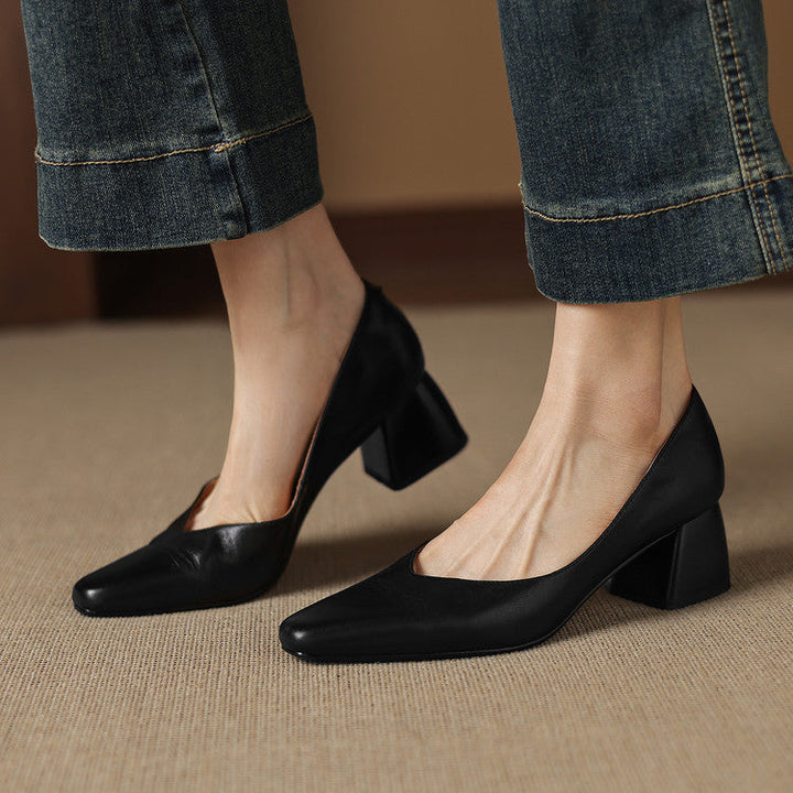 Clara Genuine Leather Heels