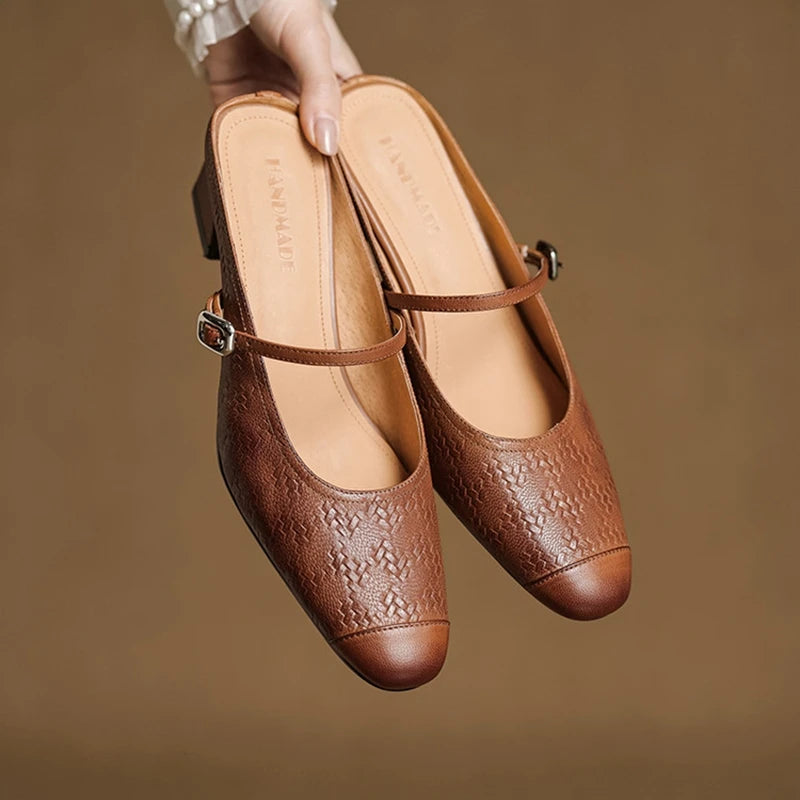 Nora Genuine Leather Mules