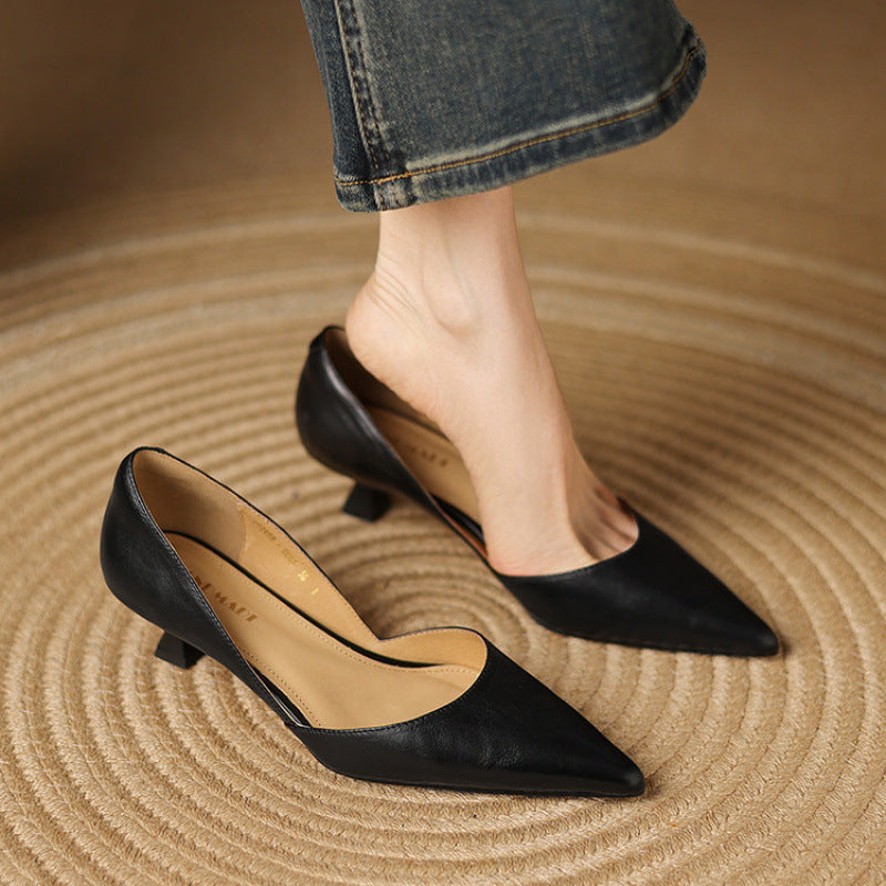 Amara Genuine Leather Heels
