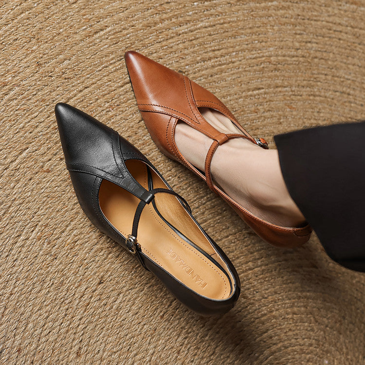 Selene Genuine Leather Heels