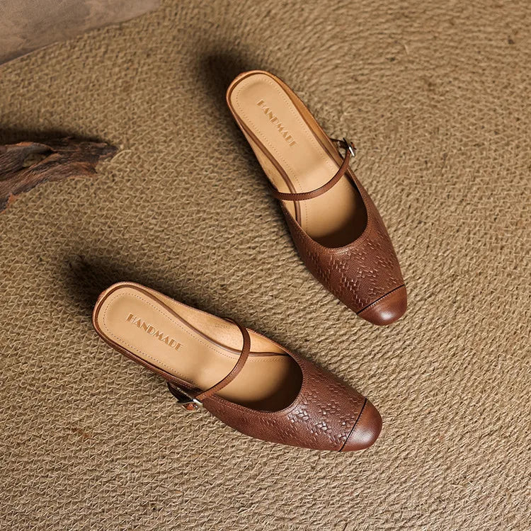 Nora Genuine Leather Mules